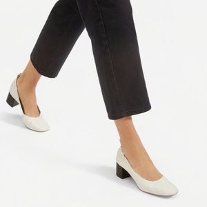 Everlane The Day Bone Leather Block High Heel